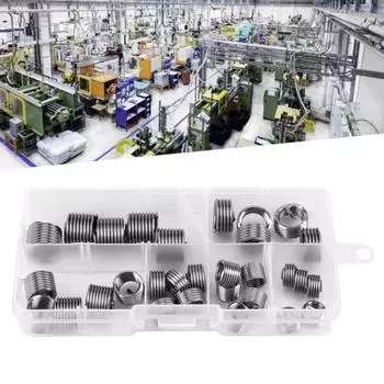 30 шт. спиральные вставки M8/10/12, практичный комплект высокопрочных вставок для ремонта резьбы из нержавеющей стали