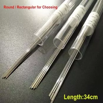 30 шт. стоматологическая ортодонтическая нержавеющая сталь прямая проволока круглый прямоугольный материал для стоматолога 34 см за штуку Round 33cm 012