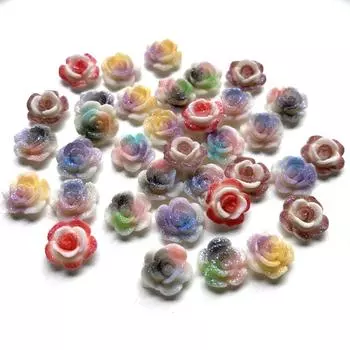 30 шт., стразы из смешанной руды для лица, неоновые цветы, подходят для изготовления аксессуаров для волос «сделай сам», очаровательных декоративных аксессуаров разноцветный