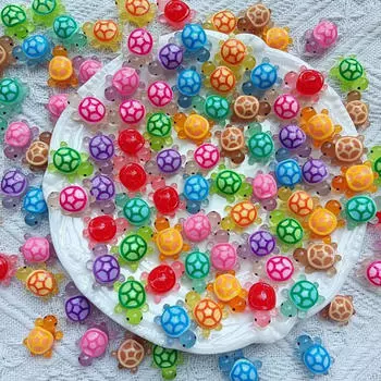 30 шт. светящихся в темноте милых маленьких черепашек для украшения торта дома и сада