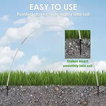 30 шт. Тепличные обручи, каркас, туннель, комплект, садовый складной стержень из волокна, арка, сарай, кронштейн, защита овощей для питомника