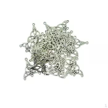 30 шт. Тибетское серебро треугольный узел серьги кулон разъем DIY ювелирные изделия