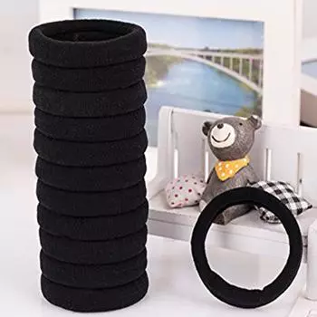 30 шт., твердое кольцо для волос ручной работы для девочек, аксессуары для веревки 4.5cm чёрный