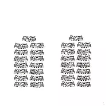 30 шт., украшения для кос, кольца, круг, алюминиевые зажимы для манжет, тибетские украшения для причесок