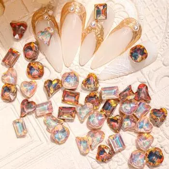 30 шт., украшения для ногтей, толстые квадратные стразы «сделай сам», прочные украшения для дизайна ногтей с заостренным дном B