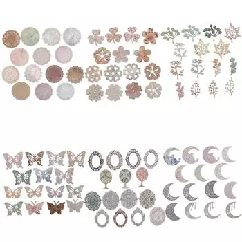 30 шт./упак. лунная ажурная рамка для фотографий цветок DIY Справочник Материал для украшения DIY Скрапбукинг style 5