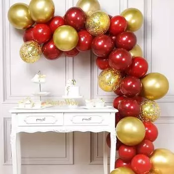 30 шт./упак. модные разноцветные легкие воздушные шары, простой в сборке комплект гирлянд из воздушных шаров на День святого Валентина золотистый