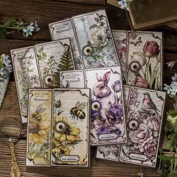 30 шт./упак. Винтажные материалы Бумага Lost Garden Series DIY Скрапбукинг Декор Журнал Планировщик Коллаж Фотоальбом Бумага для поделок