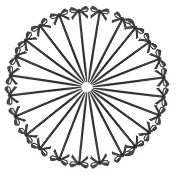 30 шт. Вилка для фруктов с черным бантом, еда, коктейль, палочка, пластиковые палочки, украшения, праздничный хлеб, детский, домашний чёрный