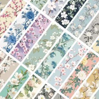 30 шт. Винтажные закладки с цветами, натуральный стиль, прочная бумага, успокаивающие иллюстрации, идеальный коллекционный набор для любителей книг 30pcs/pack