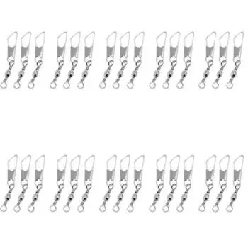 30 шт. Высокопрочный вертлюг для рыболовной бочки с комплектом снастей с предохранительным защелкивающимся разъемом one size