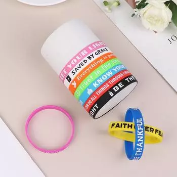 30 шт. вдохновляющих силиконовых браслетов со стихами из Библии, удобные резиновые браслеты для мужчин, женщин и подростков, идеально подходящие для Spiritua