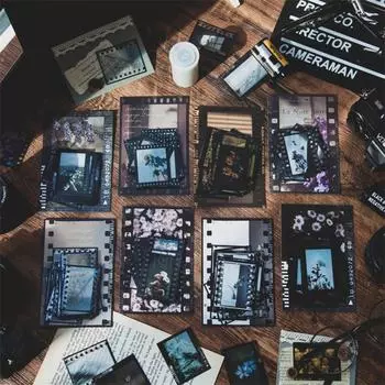30 шт., винтажная пленка для домашних животных INS, цветок, скрапбукинг, журнал, декоративные этикетки, наклейки для дневника, канцелярские принадлежности, наклейки для альбома