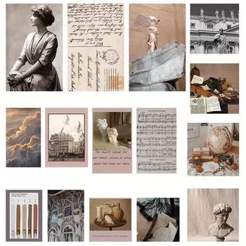 30 шт., винтажная статуя, плакат, открытка, сделай сам, справочник, украшение стены, украшение стены спальни, наклейки на стену, набор открыток на день рождения для друзей и семьи 30pcs