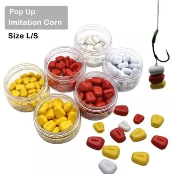30 шт. всплывающие имитационные кукурузные бойлы для ловли карпа, размер S/L, плавающие кукурузные бойлы для карповых оснасток, аксессуары для кормушек