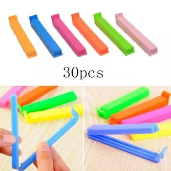30 шт. высококачественные модные кухонные принадлежности для хранения инструментов зажим для пищевых пакетов пластиковый уплотнительный зажим 30pcs