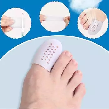 30 шт. Защит для пальцев ног Силиконовые Дышащие Накладки на пальцы ног Уменьшение трения ногтей 3 размера