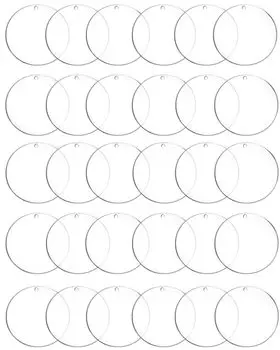 30 штук прозрачных акриловых тарелок BetterJonny, круглые акриловые тарелки диаметром 50 мм толщиной с защитной бумагой, сделай сам, украшение, рекламный знак, брелок