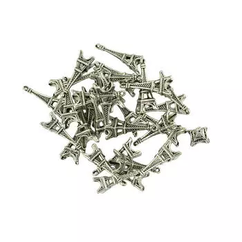 30 штук тибетского серебра 3D Эйфелева башня висячие подвески ювелирные изделия DIY 26 x 10 x 9mm античный серебряного