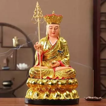 30 см / 11,8 дюймов Статуя Будды из смолы Кшитигарбха; Бодхисаттва Кшитигарбха; Бодхисаттва Дзидзо; Дизан Бодхисаттва Фэншуй Удача