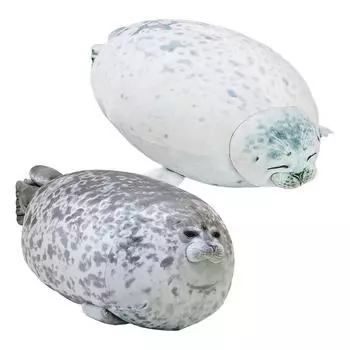 30 см 40 см Подушка для аквариума в виде тюленя Популярная мягкая кукла-тюлень для аквариума Мягкая игрушка-тюлень Милая плюшевая игрушка-тюлень Мягкие игрушки-животные Мягкая игрушка