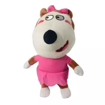 30 см аниме Wolfoo Family плюшевые игрушки мультфильм плюшевая Люси мягкие куклы игрушка для детей мальчиков девочек фанатов подарки 30*23*18cm красный
