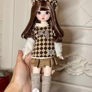 30 см BJD1/6 кукла для изменения макияжа, 6-точечная шарнирная кукла, 3D настоящая игрушка для девочек, ручная кукла для одевания 30CM