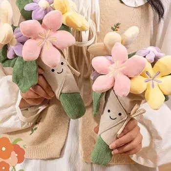 30 см цветочная плюшевая кукла красочный тюльпан мягкая игрушка мягкая плюшевая текстура очаровательные горшечные растения плюшевые подарки для детей мальчиков девочек A