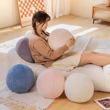 30 см декоративная круглая цветная подушка-шар, плюшевая подушка для современного домашнего декора на диване, кресле, декоративная подушка 30cm хаки