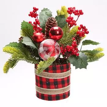 30 см дерево бонсай искусственное растение рождественское украшение настольная имитация маленького дерева золотая имитация цветка красный