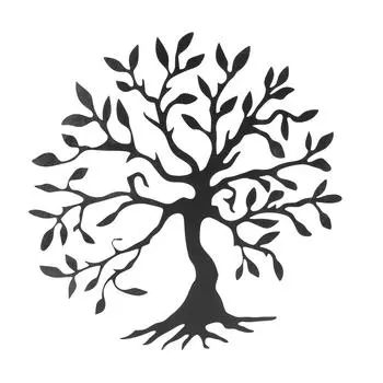 30 см Дерево жизни металлическое настенное украшение подвесное украшение черное семейное дерево настенная табличка для гостиной