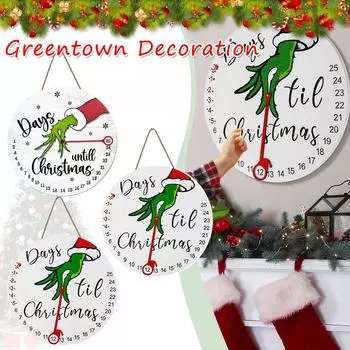 30 см деревянная табличка на дверь, веселое и праздничное рождественское украшение с узором для гостиной One Size