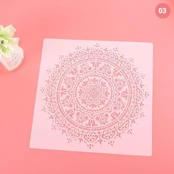 30 см Diy Craft Mandala Mold для рисования трафаретов, штампованной бумажной карты, шаблона