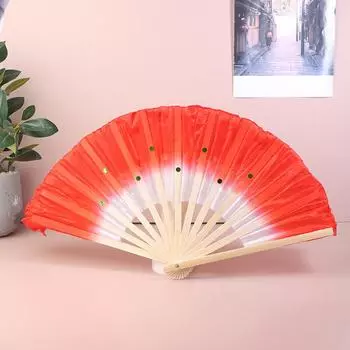 30 см китайский короткий веер для танца живота бамбук + 10/20 см полукруглый шелковый веер пара Yangko веер для танца живота ручная роспись для взрослых
