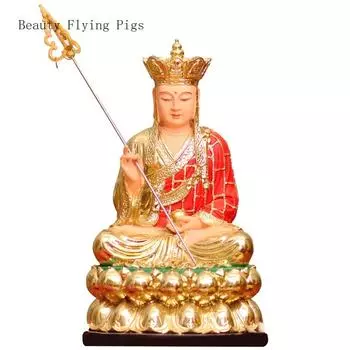 30 см Кшитигарбха креативная смола земля сокровище король Бодхисаттва декоративные изделия для дома поклонение Будде утварь фэн-шуй