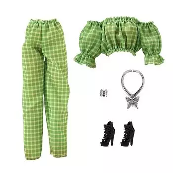 30 см кукольная одежда цветочная рубашка с рукавами-фонариками брюки комплект темпераментная одежда соответствующие части повседневный комплект кукольной одежды для девочек подарок