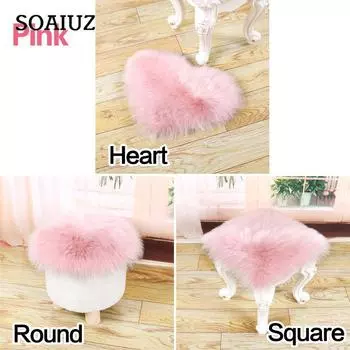 30 см маленькие мягкие коврики из искусственного меха полигональные ковры для спальни гостиной пол лохматый шелковистый плюшевый ковер домашний декор Round мороз белый