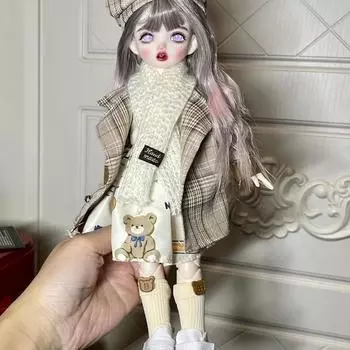 30 см милая девушка 30 см шарнирная кукла BJD кукла для изменения макияжа 3D настоящие глаза для девочек игрушка туалетная кукла для девочек сюрприз на день рождения 30CM