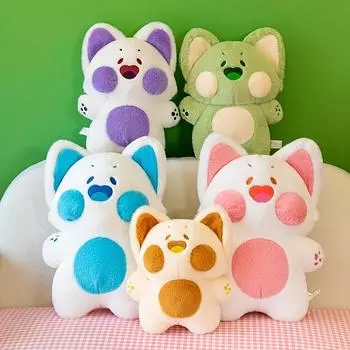 30 см милая плюшевая игрушка кошка котенок мягкая игрушка кукла каракули мяу плюшевая игрушка кошка кукла мягкие подарки на день рождения и Рождество для детей 30cm розовый