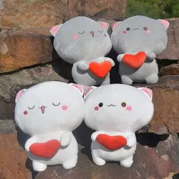 30 см Милая плюшевая кукла в виде кота персикового цвета, мягкая плюшевая кукла в виде животного, игрушки для подарка на День святого Валентина и день рождения A белый