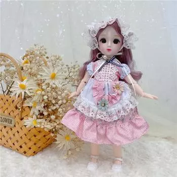 30 см милый шаровой шарнир подвижная сменная кукла 23 сустава пластиковая одежда для переодевания куклы игра для тела M 1