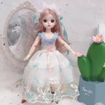 30 см мини подвижная 23 шарнирная кукла игрушка для девочек 3D большие глаза BJD принцесса полная одежда коллекция платьев детская кукла подарок B