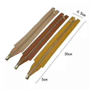 30 см молния «сделай сам» для тканой сумки, фурнитура, молния из искусственной кожи, швейные аксессуары, металлическая молния для одежды, поставки обуви
