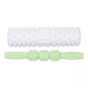 30 см набор пенных роликов для расслабления мышц триггерных точек глубоких тканей высокой плотности зеленый 3 ролика тело