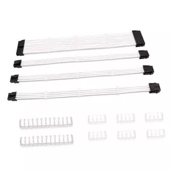 30 см нейлоновый ПК 24-контактный удлинительный корпус для кабеля ПВХ ATX питания