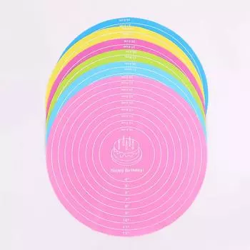 30 см нескользящий силиконовый коврик для выпечки и замешивания теста - термостойкий изоляционный коврик светло-синий