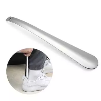 30 см профессиональный металлический рожок для обуви для женщин и детей длинный практичный подъемник для обуви серебряный