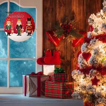 30 СМ Рождественский Бумажный Фонарь Мультяшная Фигурка Складной Ручной Работы DIY Легкий Праздник Празднование Рождественской Вечеринки Украшения Висячий Круглый Фонарь зелёный