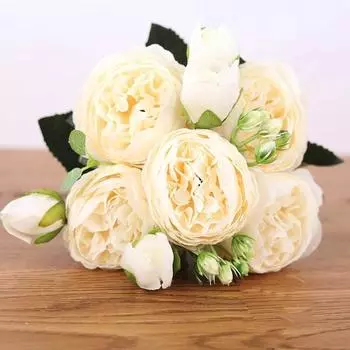 30 см розовый шелковый букет пион искусственные цветы для невесты свадебное украшение дома цветы-факсы белый