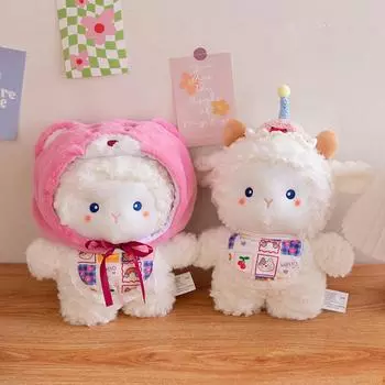 30 см супер милые плюшевые куклы овцы в шляпе клубничной свиньи, мягкие игрушки-подушки в виде животных, декор для дня рождения, свадьбы и вечеринки 30cm